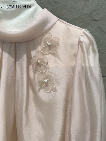 [Workwear] Elegant Chiffon Long-Sleeve Shirt