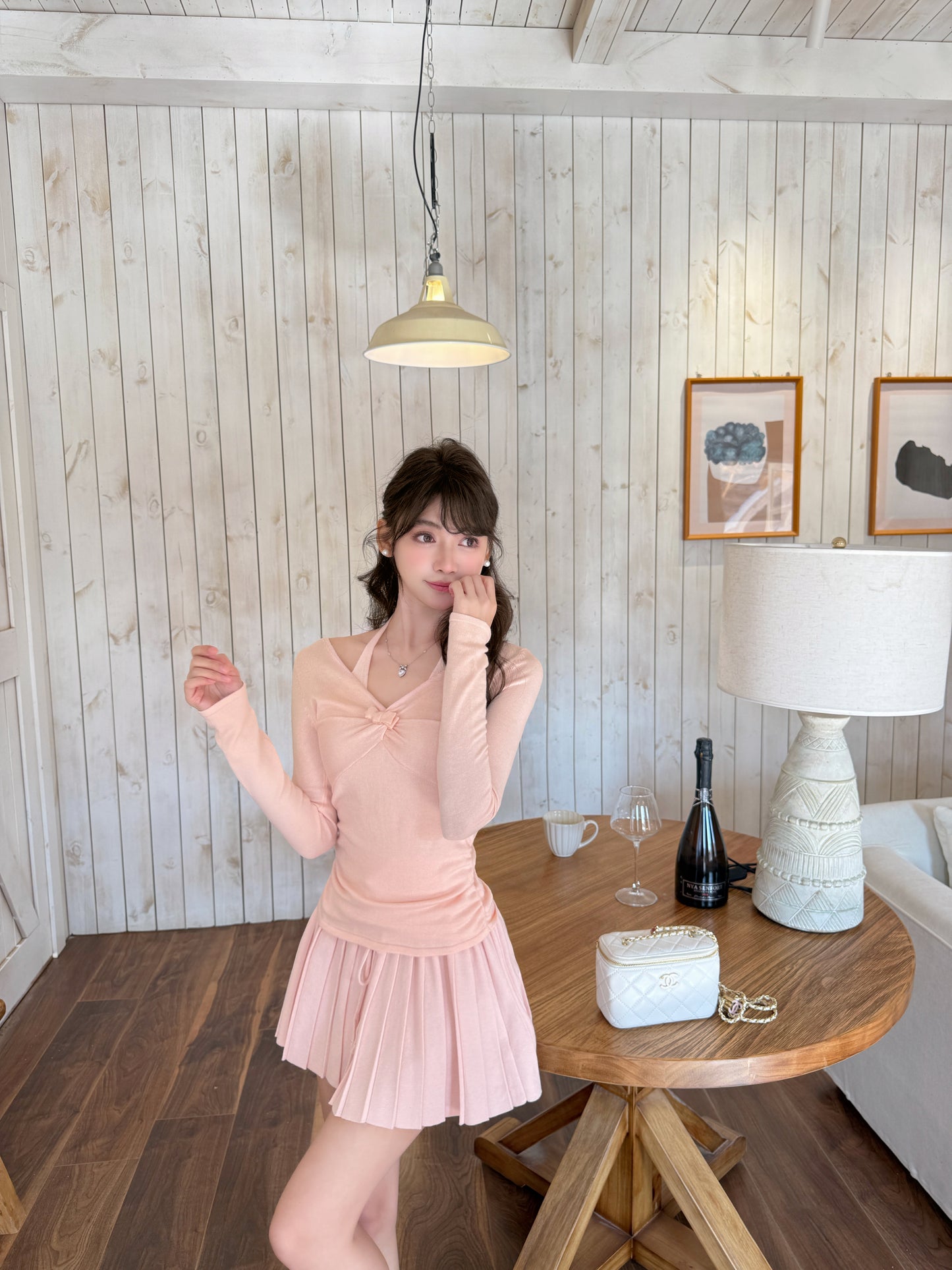 [Girly] Knitted Pleated Skirt