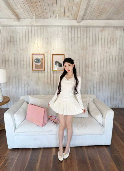 [Girly] Knitted Pleated Skirt