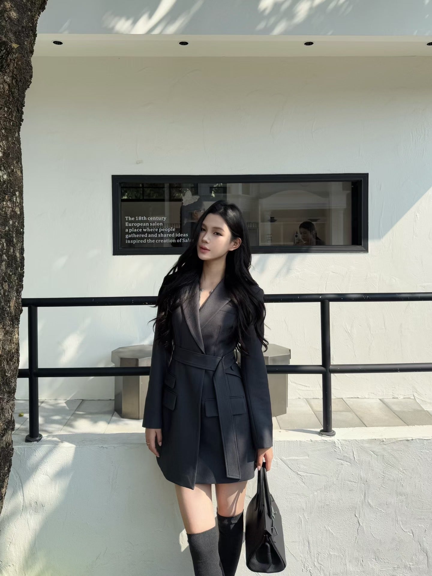[Stylish] Designer Slimfit Blazer Skirt (with belt)
