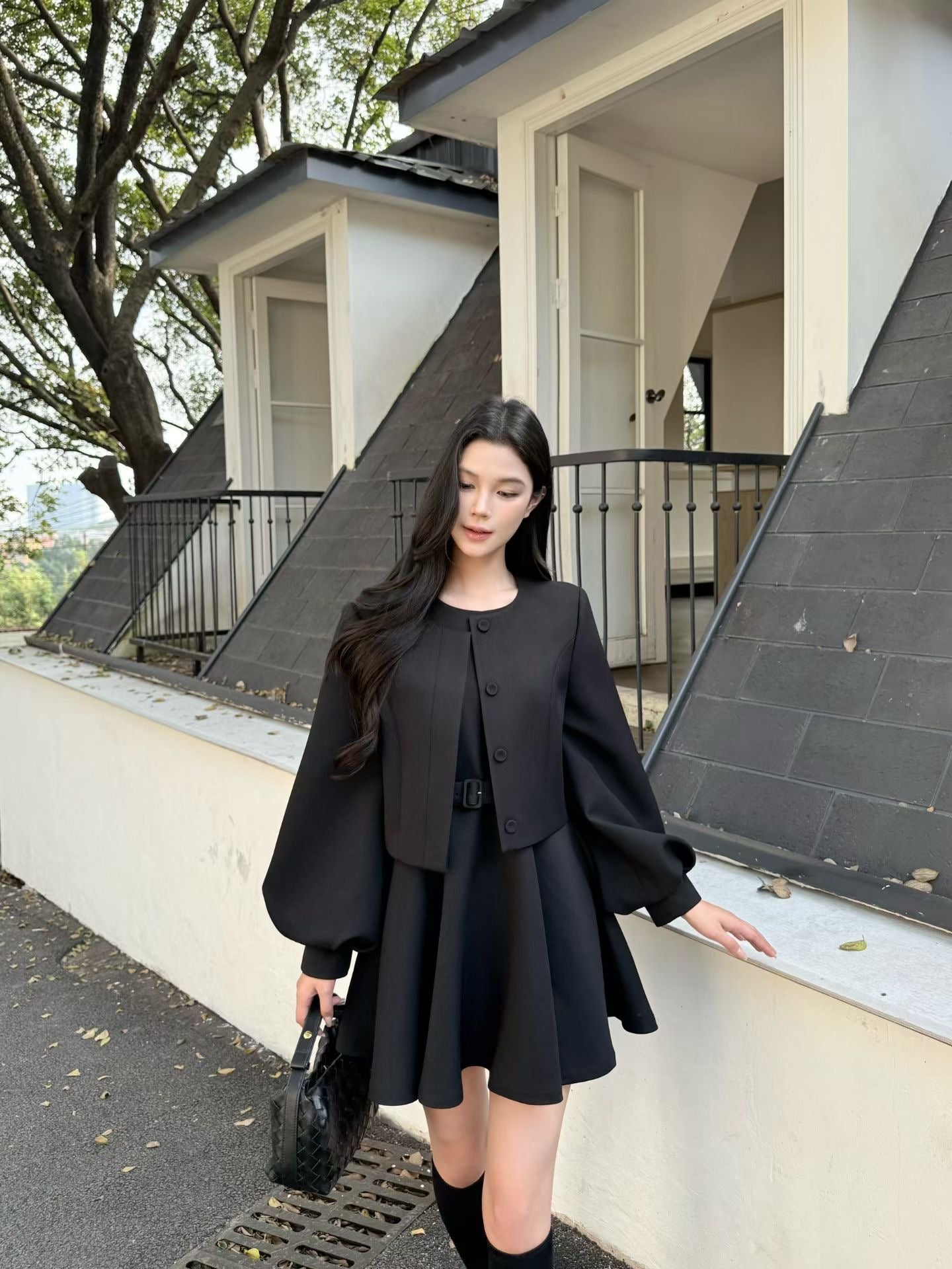 [Best-Selling] Elegant Office Lady 2-Piece Set (V26026)