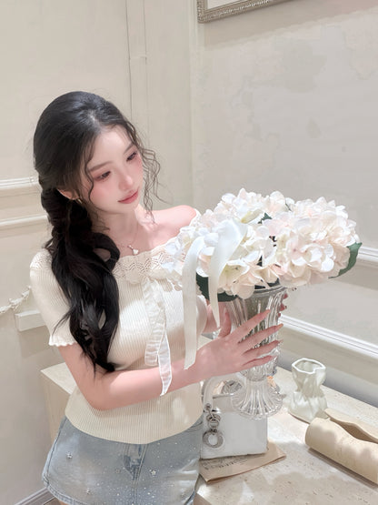 [Versatile] Ribbon Knitted Top (MY902)