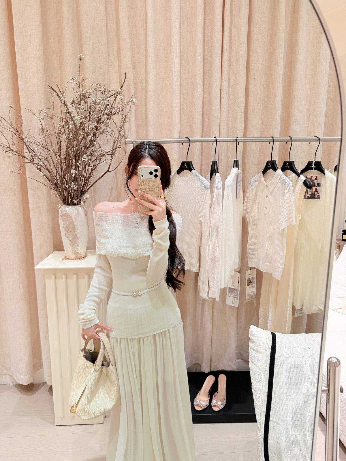 [Lumi Premium] Lyocell-Wool Flowy A-Line Skirt (YR2010)