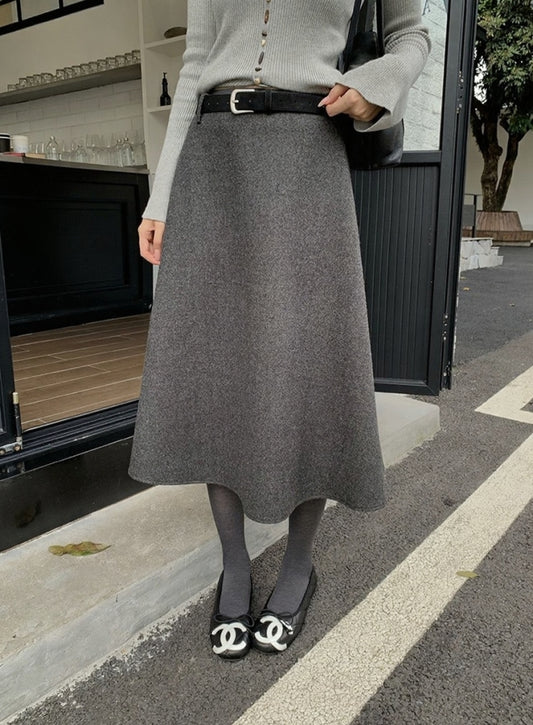 [Elegant] Waist Slimming Long Skirt
