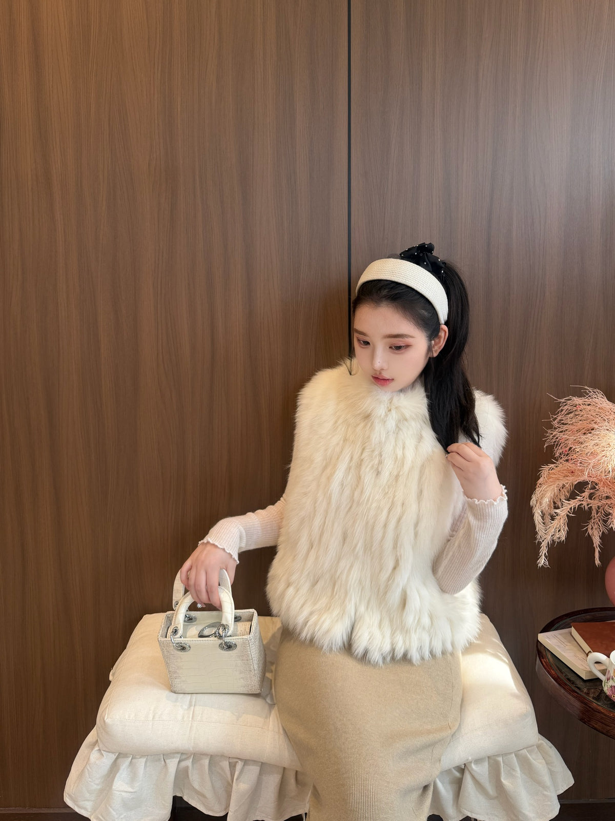 [Luxe] Bestseller Fox Fur Sleeveless Vest (PC-009)