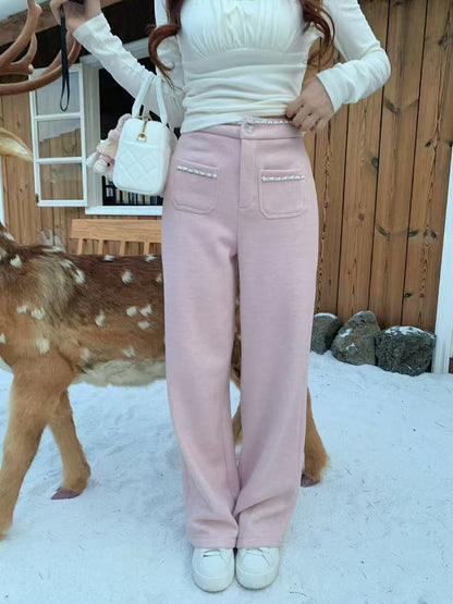 [Super Warm] Cashmere and Mulberry Silk Pants