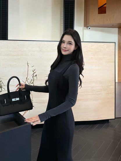 [Elegant] Woolen Fishtail Vest Skirt