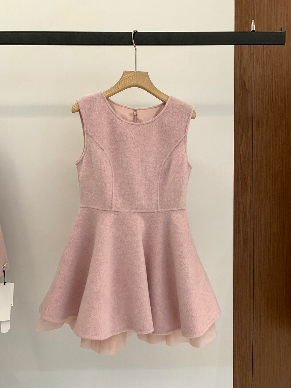 [Luxury] 100% Wool OL Onepiece Dress + Jacket Set (with belt)