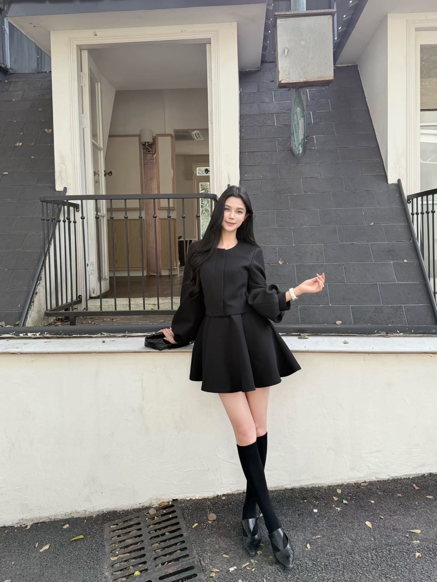 [Best-Selling] Elegant Office Lady 2-Piece Set (V26026)