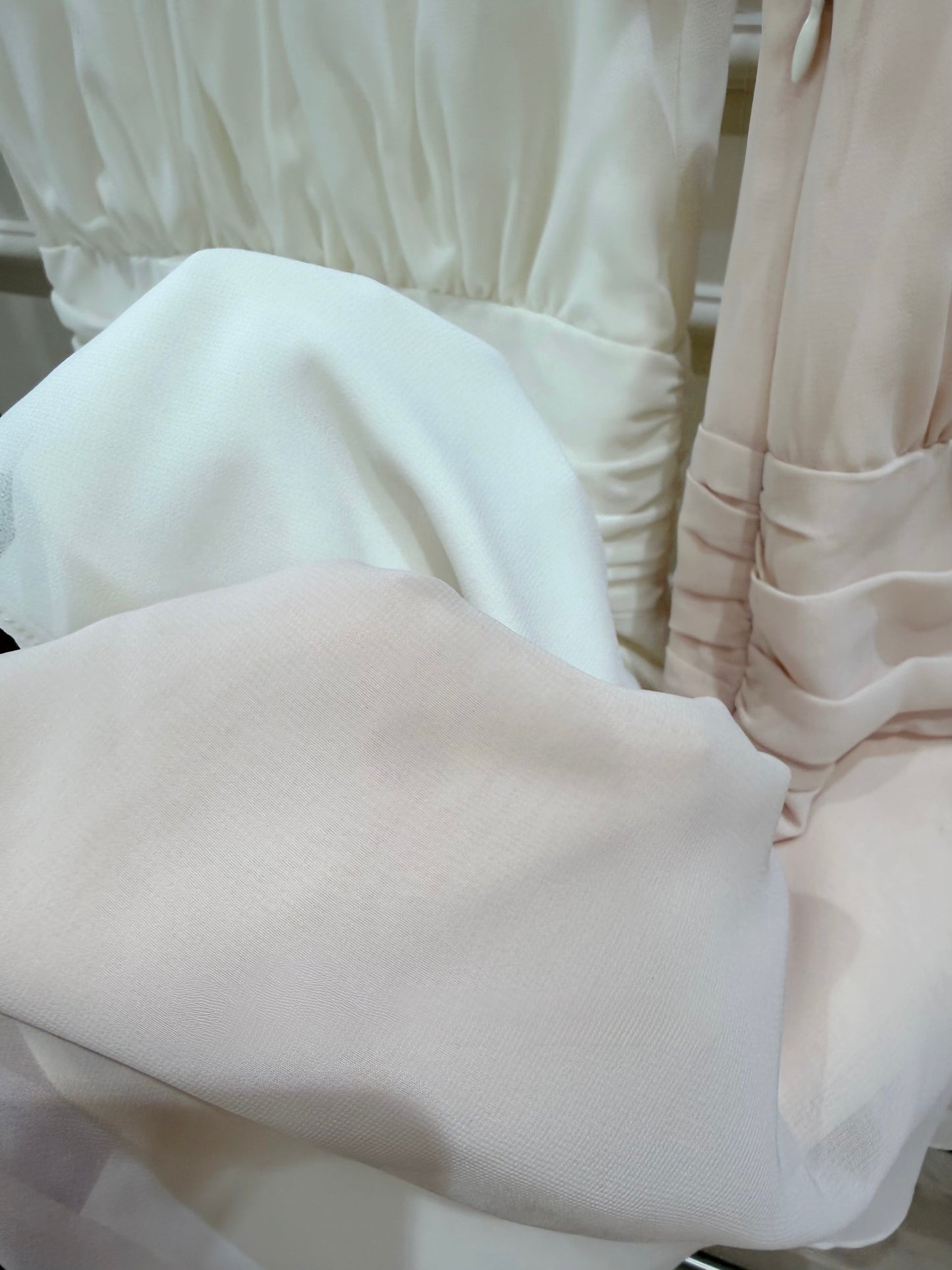 [Elegant] Chiffon Pink& Beige Dress (Q1056)