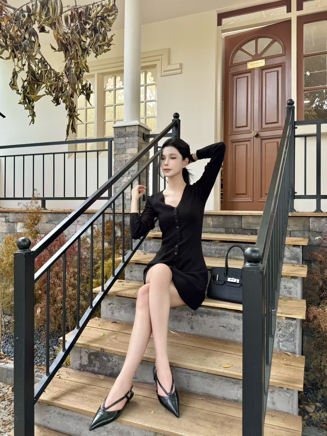 [Elegant] Onni V-neck Slimfit Dress