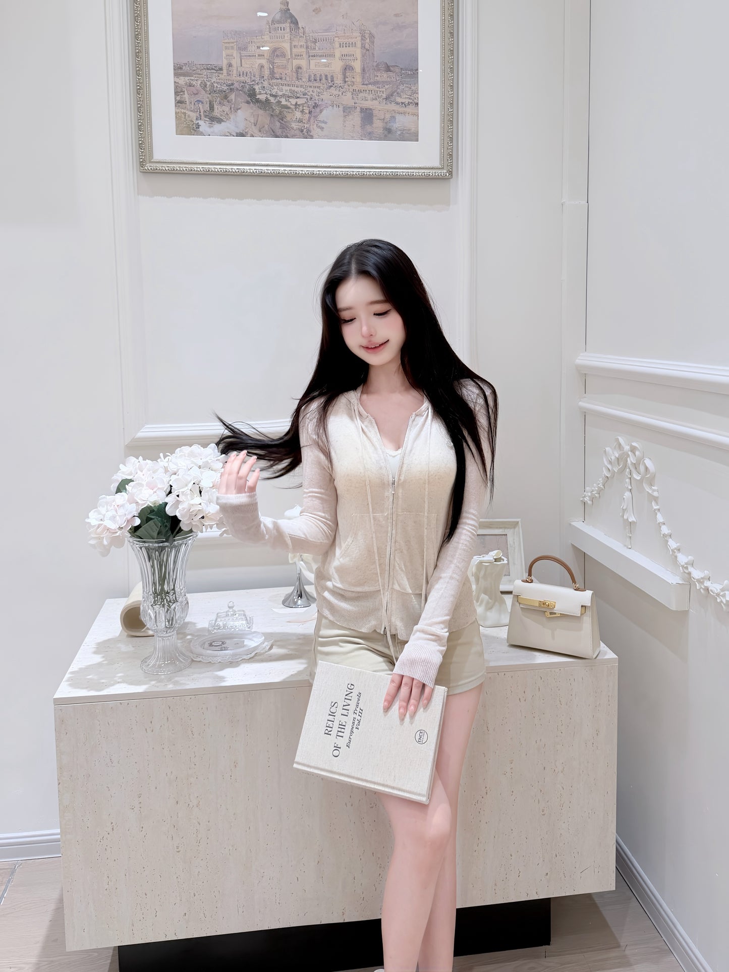 [Summer] Lightweight Lyocell Linen Open Jacket (QF088)