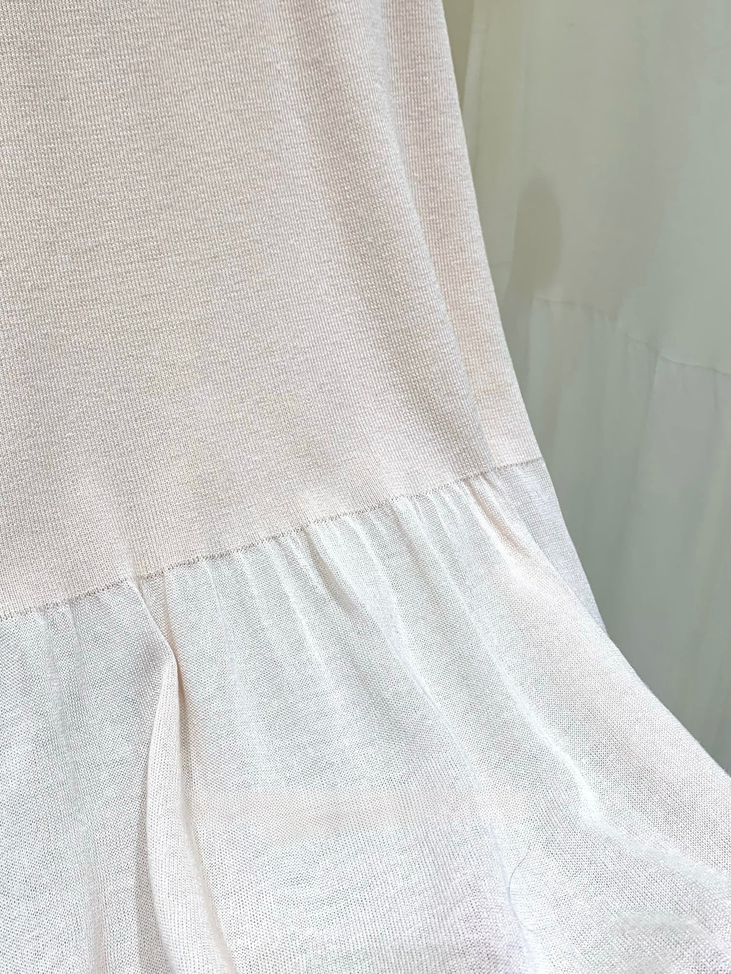 [Elegant] Ruffle Cami + Knit Cardigan + Flared Midi Skirt 3-Piece Set (QF110+QF111)