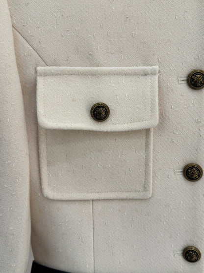 [Workwear] OL Tweed Blazer+Pleated Skirt Set (with Belt)