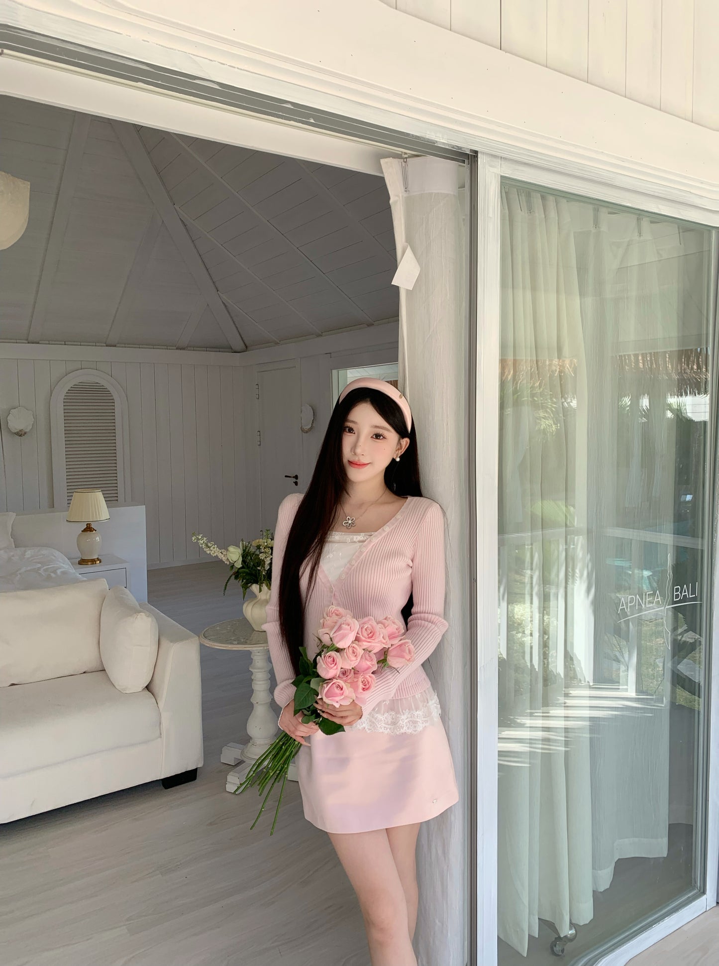 [100% Acetate] A-Line Skirt