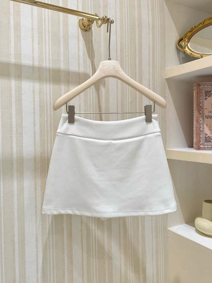 [Coquette] No-See-Through Bodycon Skirt with Built-in Shorts (Q091)