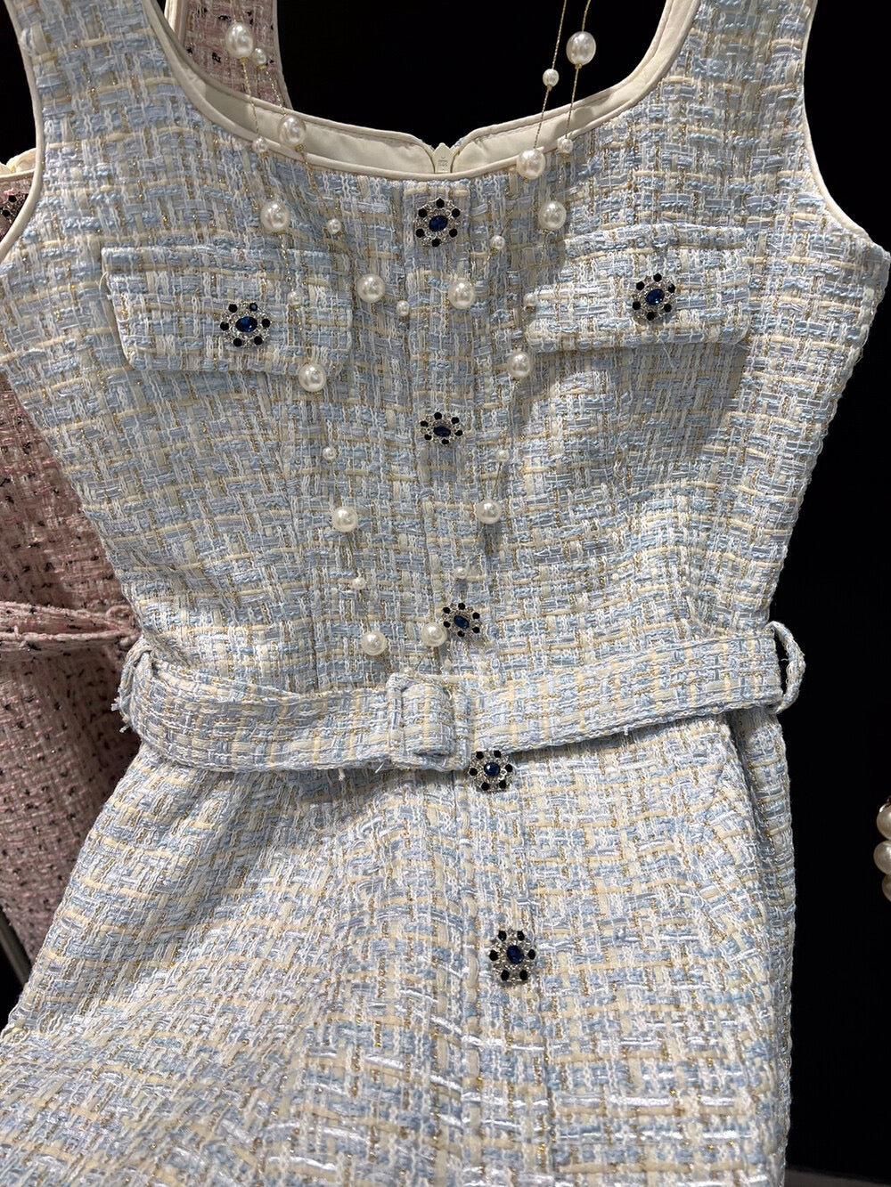 [Celebrity] Popular Slim Tweed Dress (with belt)