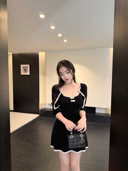 [Signature] Slimfit Knit Cardigan & Cami Dress Set (MY-08/MY-09)