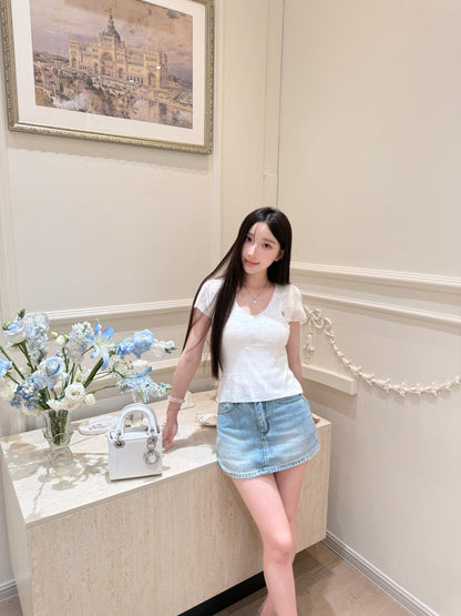 [Bling Bling] Crystal Embellished Top (QF025)