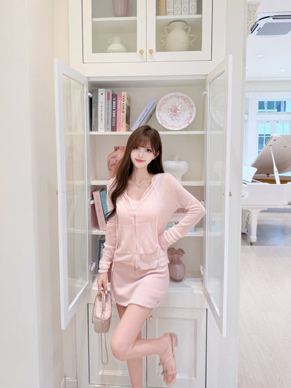 [Coquette] No-See-Through Bodycon Skirt with Built-in Shorts (Q091)