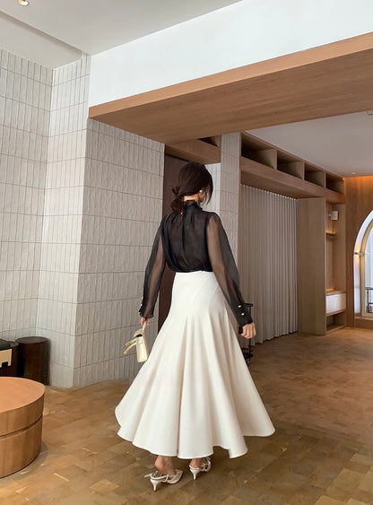 [Versatile] Elegant Midi Skirt