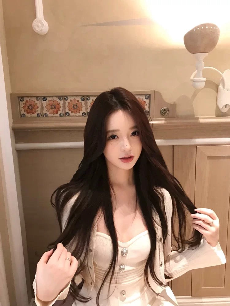 [Dating] Little Sexy Girlgod Knitted Tube Dress + Cardigan Set
