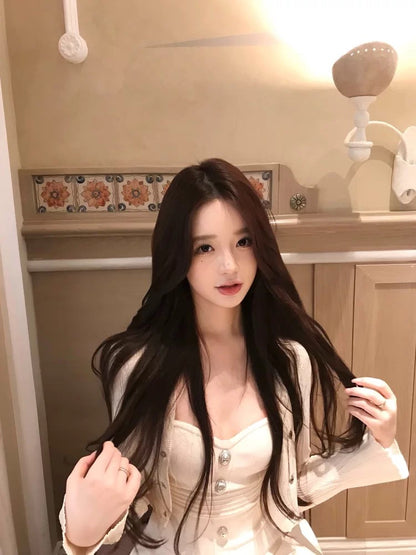 [Dating] Little Sexy Girlgod Knitted Tube Dress + Cardigan Set