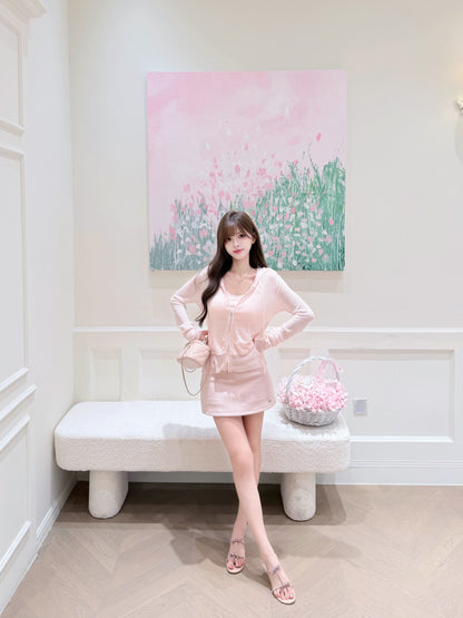 [Coquette] No-See-Through Bodycon Skirt with Built-in Shorts (Q091)
