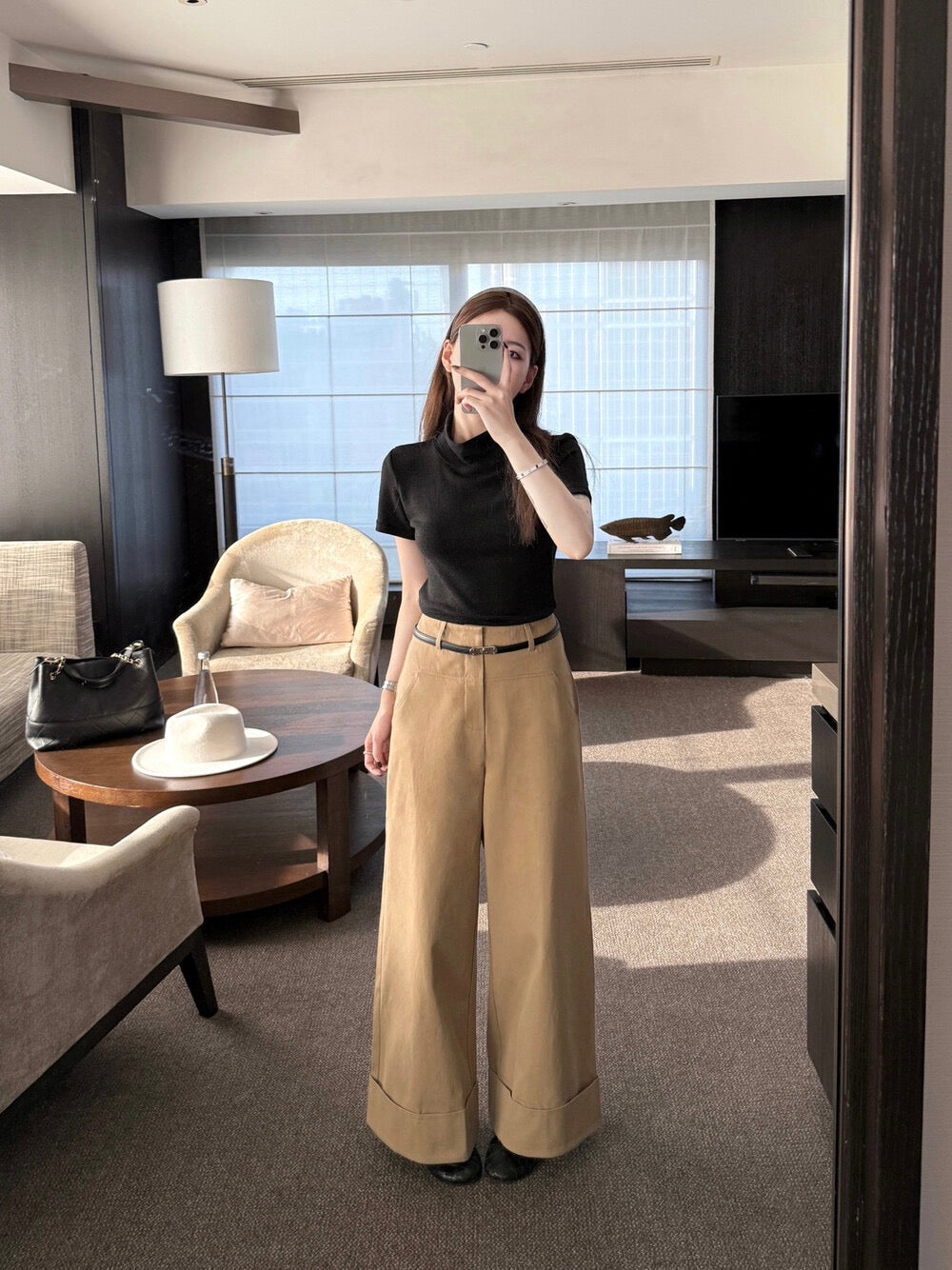 [Old Money] 100% Cotton Premium Slim Pants (with belt)