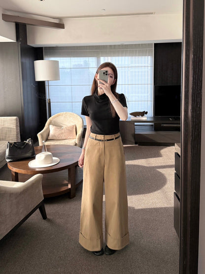 [Old Money] 100% Cotton Premium Slim Pants (with belt)