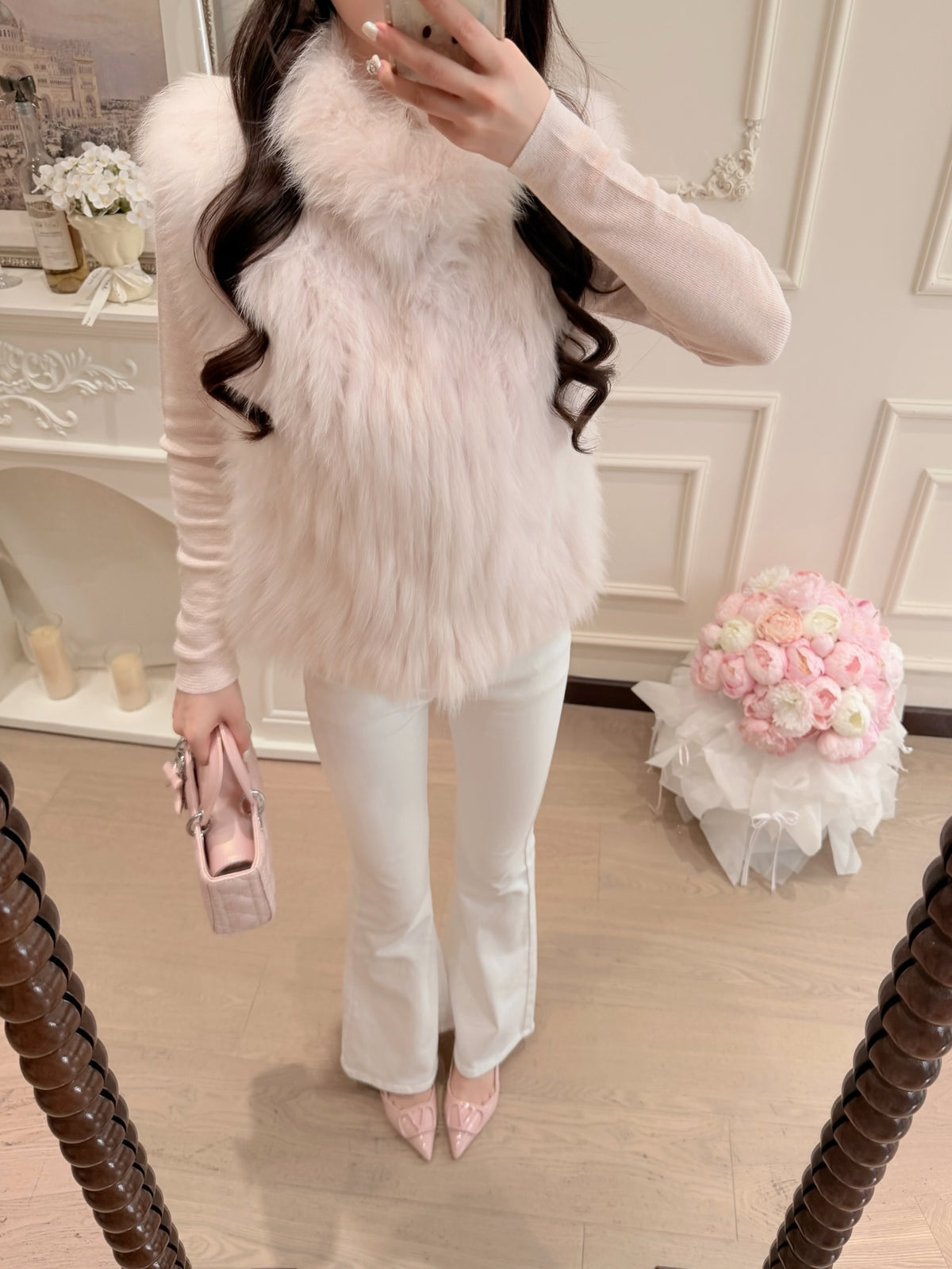 [Luxe] Bestseller Fox Fur Sleeveless Vest (PC-009)