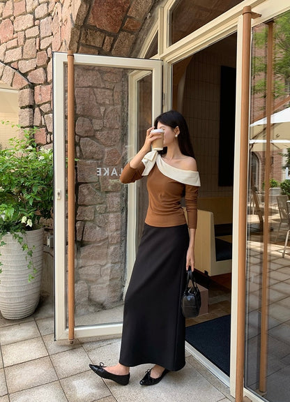[White Label] Elegant Slim Long Skirt