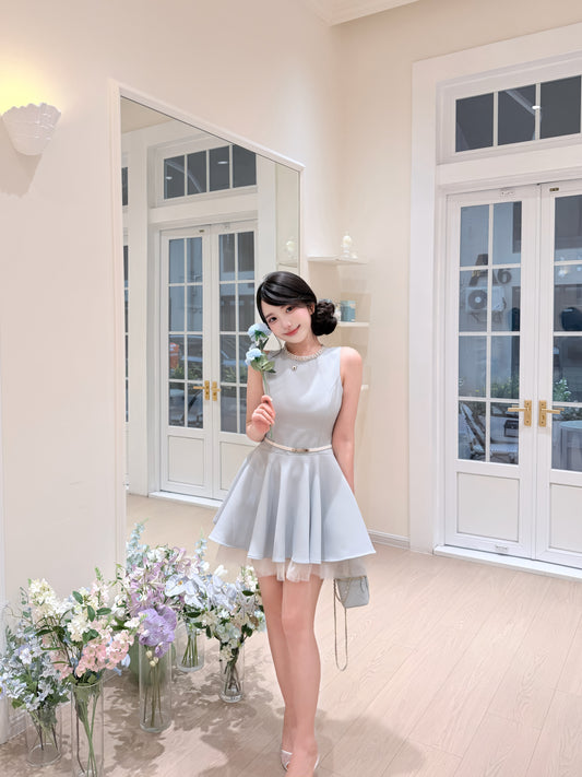 [Celebrity] Princess Slimfit Dress with Belt (QF039)