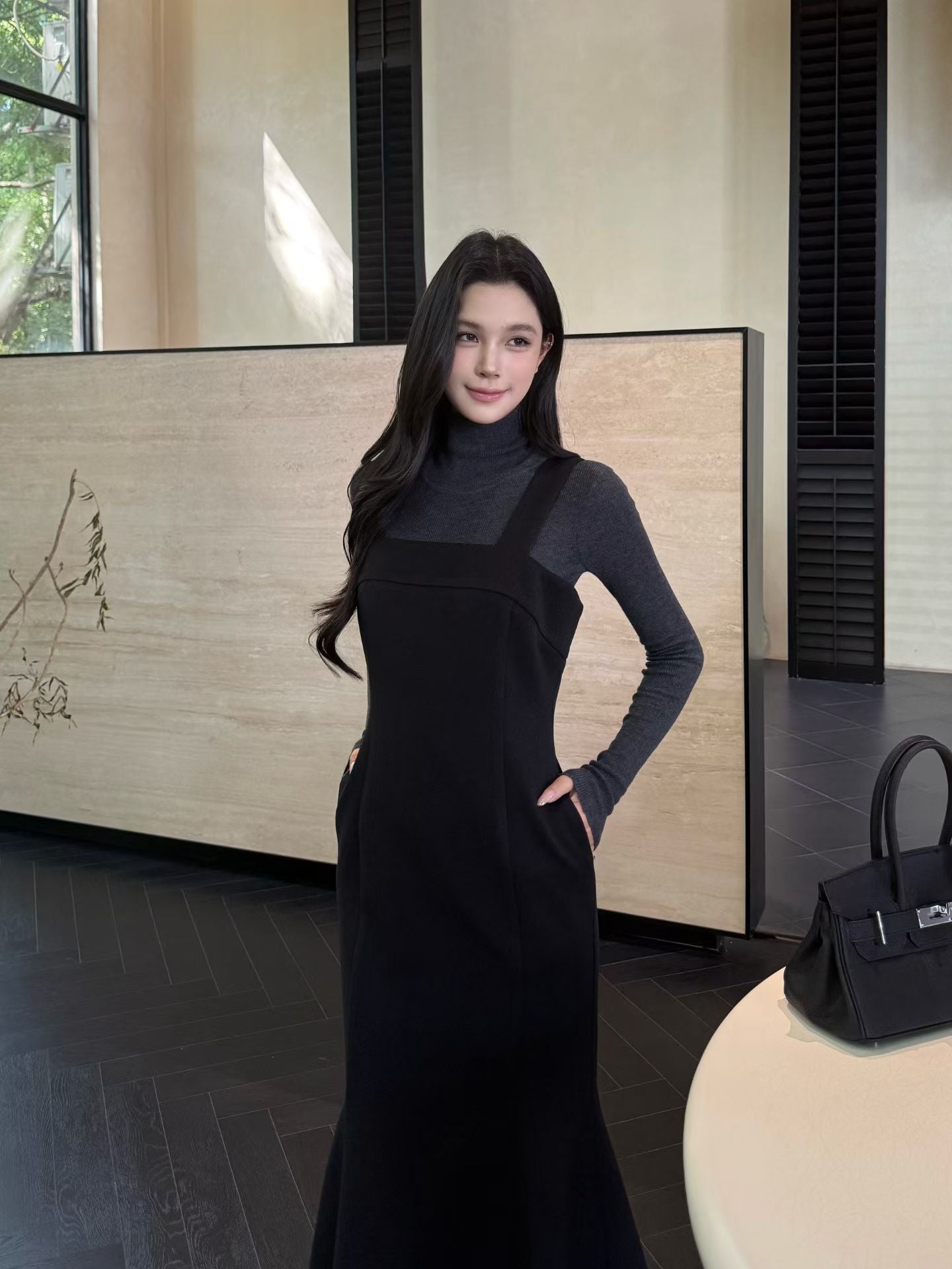 [Elegant] Woolen Fishtail Vest Skirt