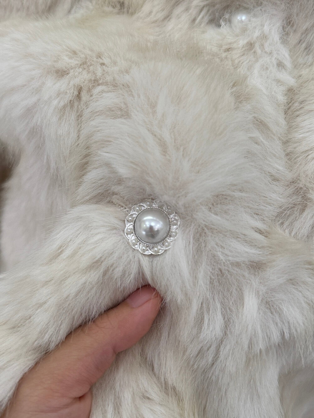 [Fluffy] Winter Synthetic Faux Fur Jacket