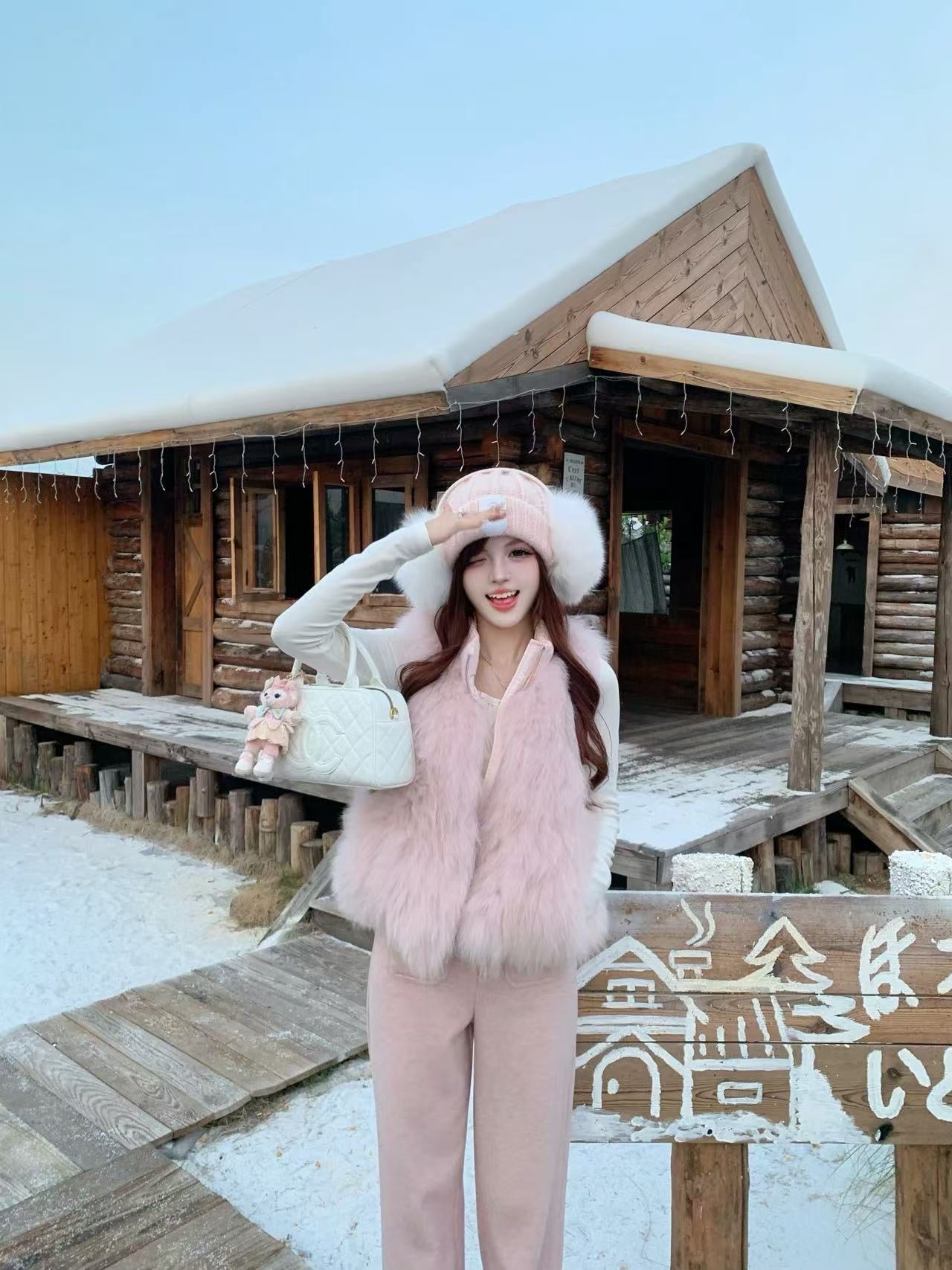 [Super Warm] Fluffy Fox Fur 90% Down Vest