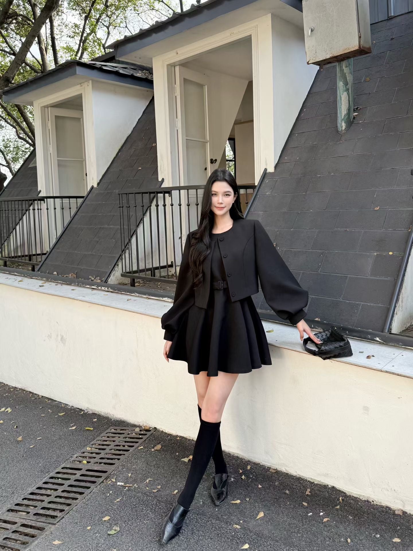 [Best-Selling] Elegant Office Lady 2-Piece Set (V26026)