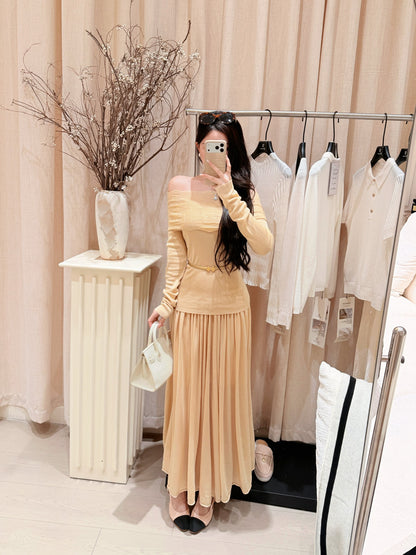 [Lumi Premium] Lyocell-Wool Flowy A-Line Skirt (YR2010)