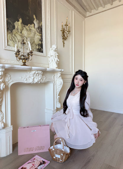 [Celebrity] Chiffon Ribbon Skirt