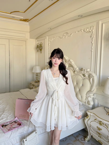 [Celebrity] Chiffon Ribbon Skirt