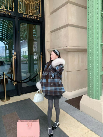 [Celebrity] Woolen Pleated Skirt