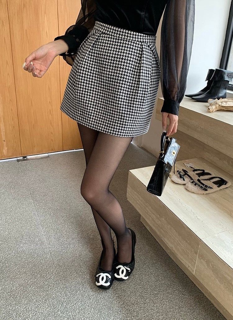 [Girlgod] British Style Top+ A-line Short Skirt Set
