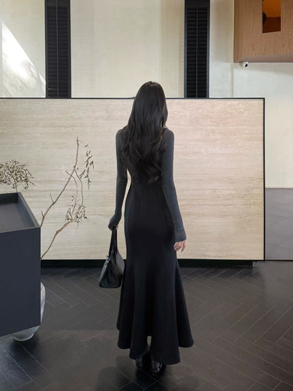 [Elegant] Woolen Fishtail Vest Skirt