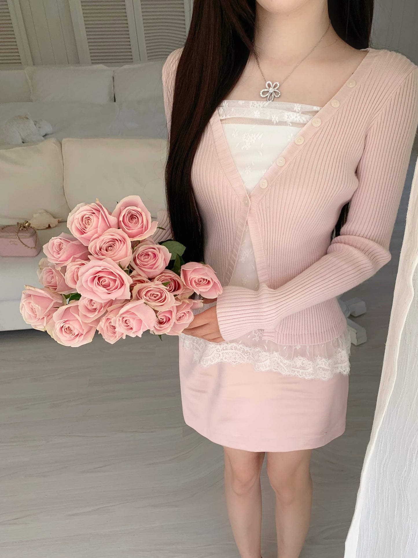 [100% Acetate] A-Line Skirt