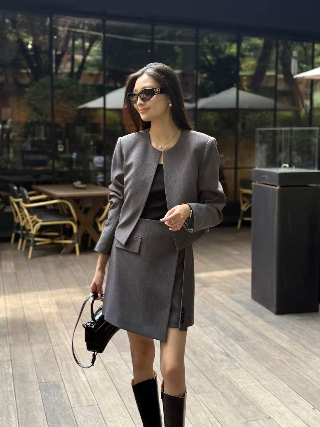 [Workwear] OL Premium Suit Blazer+ Skirt Set