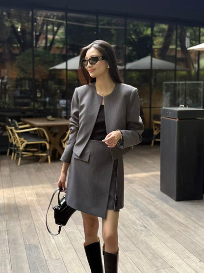 [Workwear] OL Premium Suit Blazer+ Skirt Set