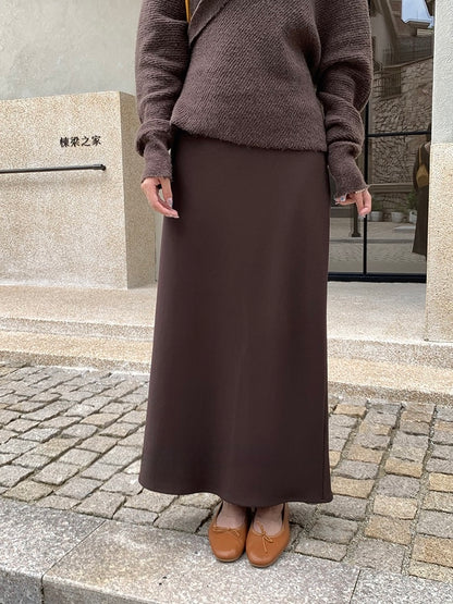 [White Label] Elegant Slim Long Skirt