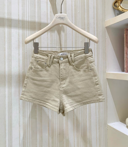 [Y2K] High-Waisted Sparkly Denim Shorts (QF095)