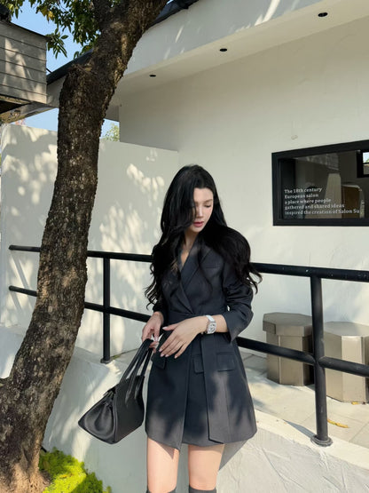 [Stylish] Designer Slimfit Blazer Skirt (with belt)
