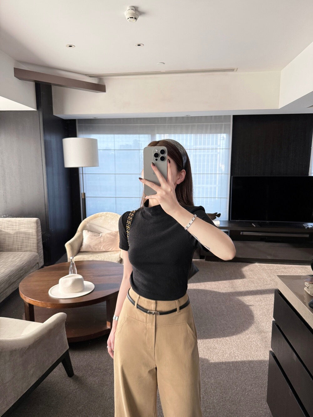 [Old Money] 100% Cotton Premium Slim Pants (with belt)